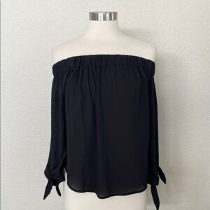 Elegant Off-Shoulder Black Top
